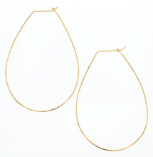 Load image into Gallery viewer, Pear Hoop Earrings