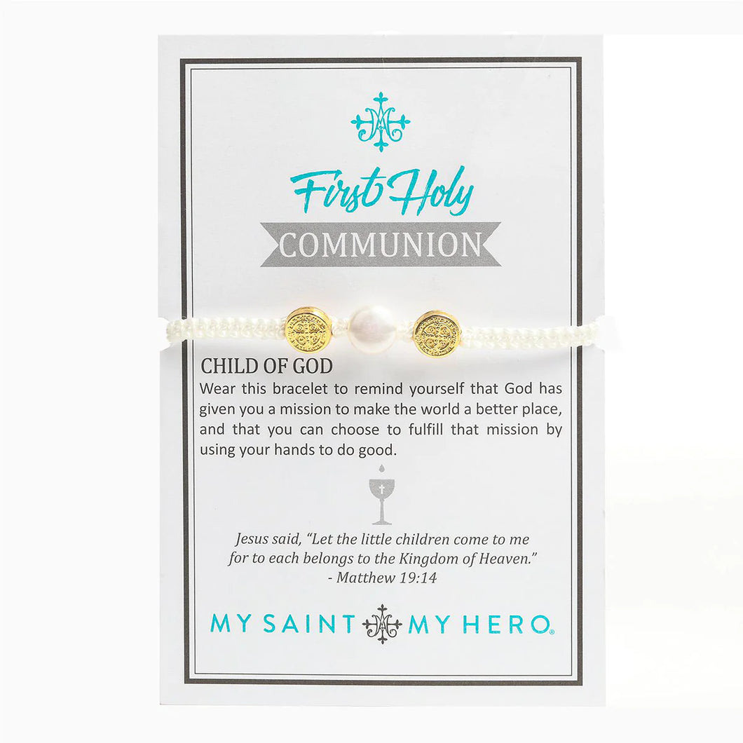 First Holy Communion Child of God Bracelet - My Saint My Hero