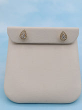 Load image into Gallery viewer, Pear Shaped Diamond Earrings - .25 Carats - 14K Yellow Gold