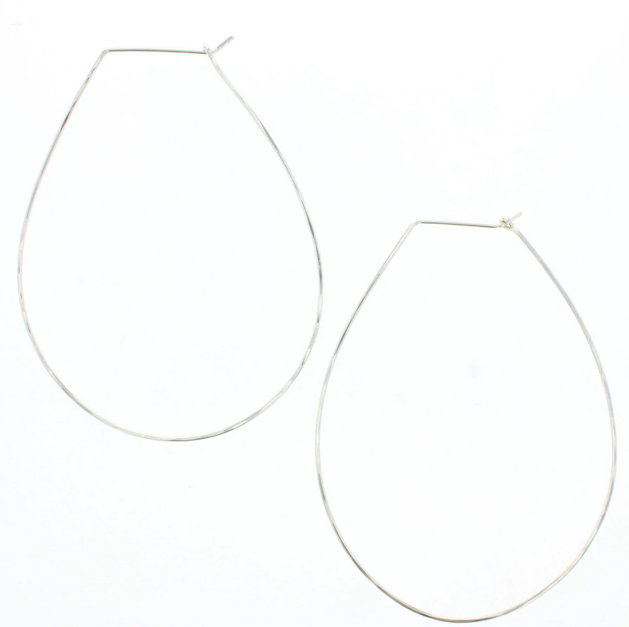 Pear Hoop Earrings