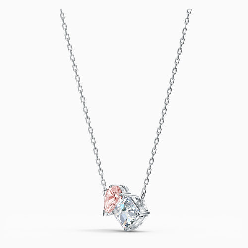 Attract Soul Necklace, Pink, Rhodium plated