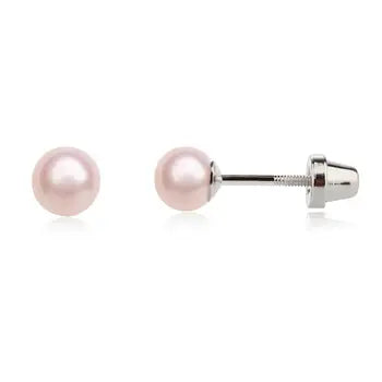 Tiny Pearl Earrings Little Girls Sterling Silver Marie s