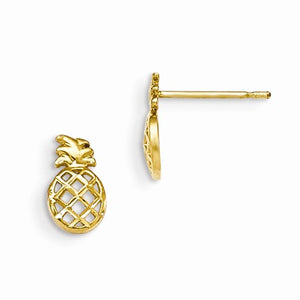 14k Pineapple Post Earrings