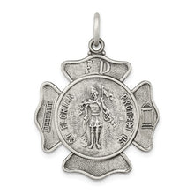 Load image into Gallery viewer, Sterling Silver Saint Florian Badge Medal