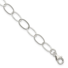 Load image into Gallery viewer, Fancy Link 10&quot; Anklet - Sterling Silver