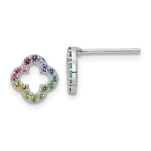 Load image into Gallery viewer, Rainbow Crystal Clover Earring