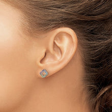 Load image into Gallery viewer, Rainbow Crystal Clover Earring