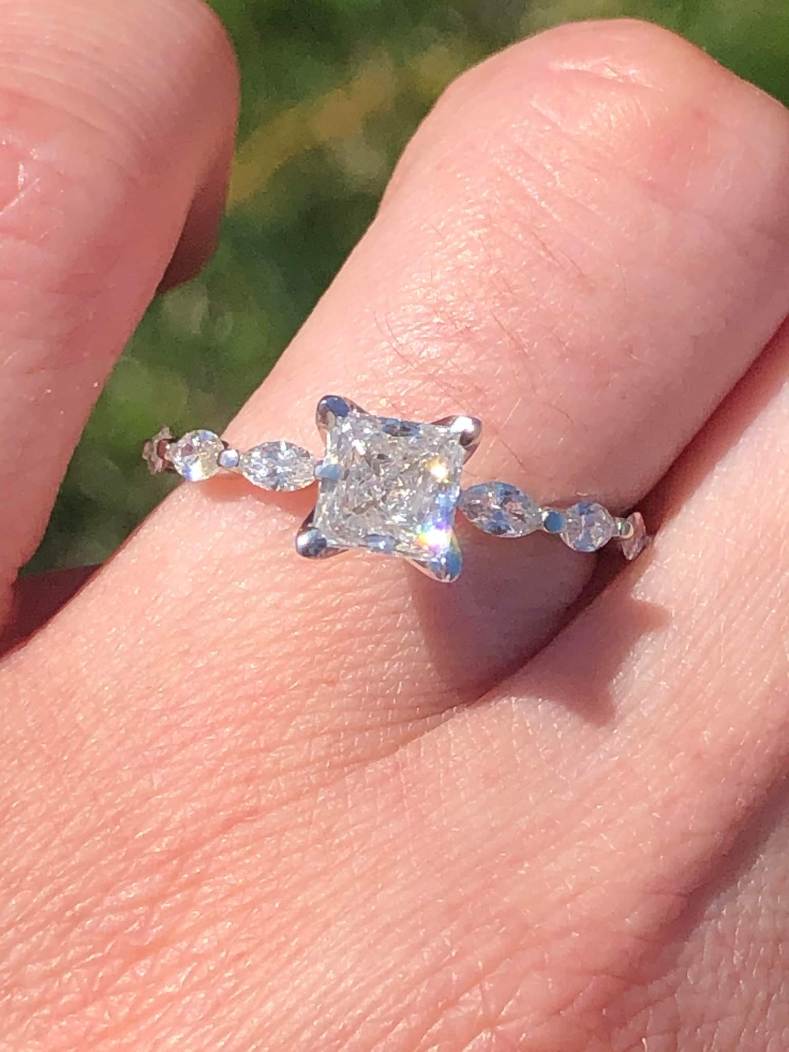Classic Princess Cut Diamond Engagement Ring #106268 - Seattle Bellevue |  Joseph Jewelry