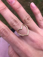 Load image into Gallery viewer, Open Heart Ring - 14K Yellow Gold