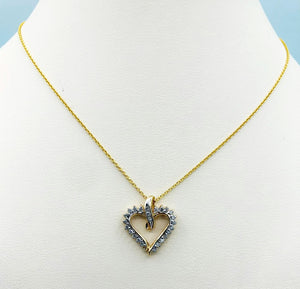 Doorbuster 10K Diamond Heart Necklace