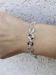 7" Circle Link Bracelet - Sterling Silver