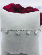 Load image into Gallery viewer, 6&quot;-7&quot; Heart Dangle Bracelet