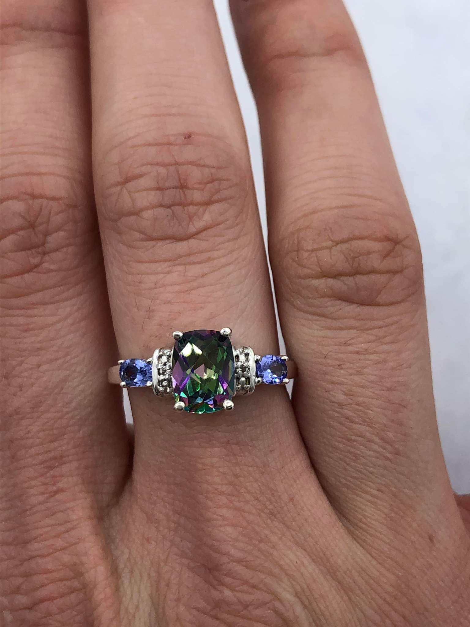 Mystic Topaz and Tanzanite Ring – Marie's Jewelry Store