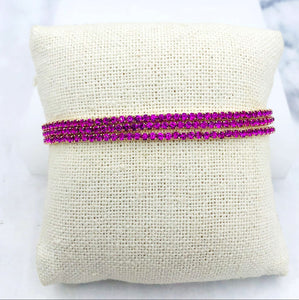 Triple Fuchsia Liza Bracelet