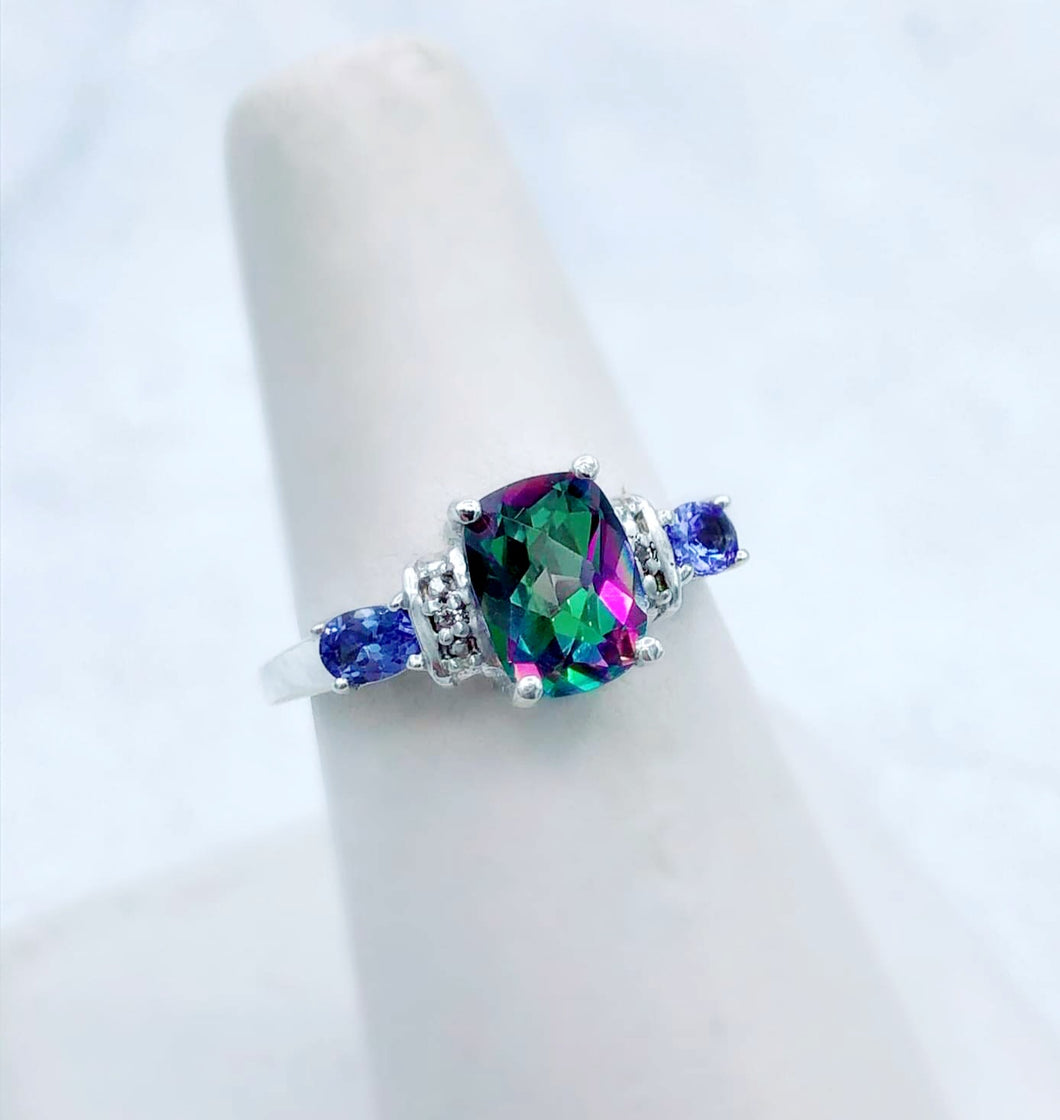 Mystic Topaz and Tanzanite Ring – Marie's Jewelry Store