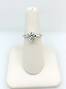 Lab Created 1.5 Carat Round Brilliant Diamond Engagement Ring - 14K White Gold