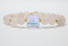 Load image into Gallery viewer, Stash The Sophie - Swarovski Crystal and Rose Quartz Bracelet