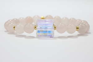 Stash The Sophie - Swarovski Crystal and Rose Quartz Bracelet