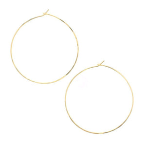 Round Hammered Hoop Earrings - Lotus Jewelry