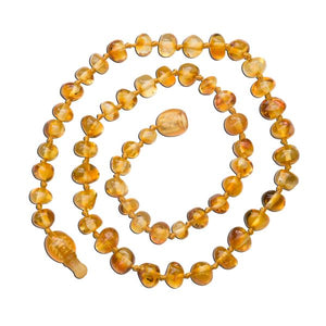 Amber Teething Necklace - Honey Polished