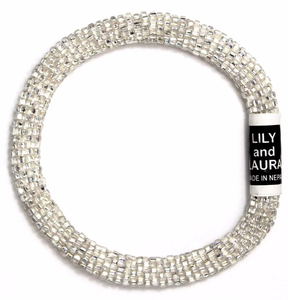 Shiny Silver Roll On Bracelet- Lily and Laura