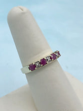 Load image into Gallery viewer, Ruby and Diamond Band - 10K Yellow Gold - Estate Piece