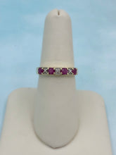 Load image into Gallery viewer, Ruby and Diamond Band - 10K Yellow Gold - Estate Piece