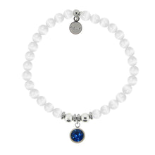 Load image into Gallery viewer, September Sapphire Crystal Charm Charity Bracelet- TJazelle H.E.L.P