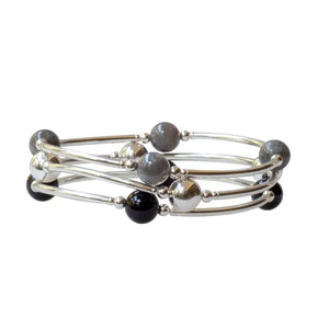 8mm All Sterling Silver Blessing Bracelet