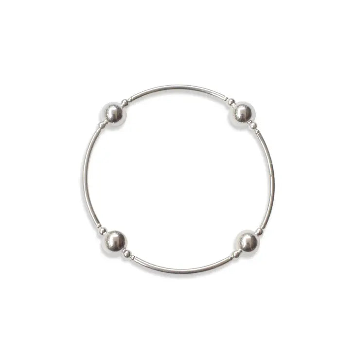 8mm All Sterling Silver Blessing Bracelet