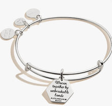 Load image into Gallery viewer, Sister “Woven Together” Charm Bangle