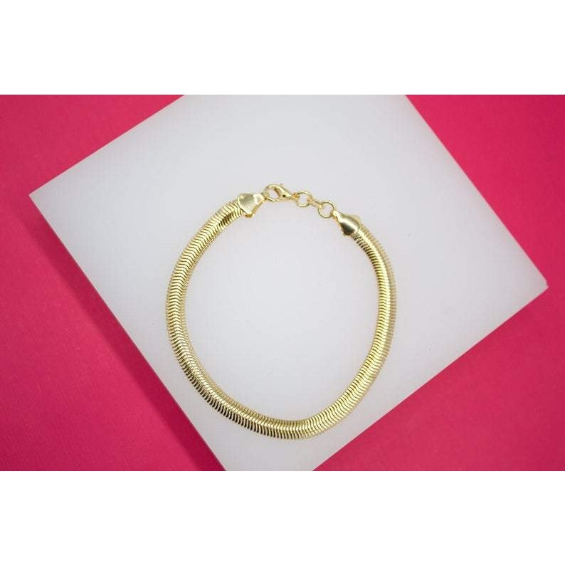 20 Pieces Stainless Steel Herringbone Bracelet Gold Color Flat Snake Chain  Bracelets for Women - AliExpress