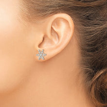 Load image into Gallery viewer, Snowflake Post Earrings - Sterling Silver