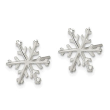 Load image into Gallery viewer, Snowflake Post Earrings - Sterling Silver