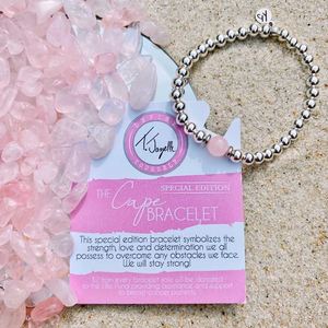 Rose Quartz - The Cape Bracelet - TJazelle Limited Edition Breast Cancer Awareness