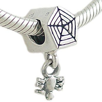 Spider Web with Spider Charm - Bead