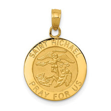 Load image into Gallery viewer, 14k Saint Michael Medal Pendant