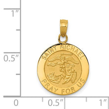 Load image into Gallery viewer, 14k Saint Michael Medal Pendant