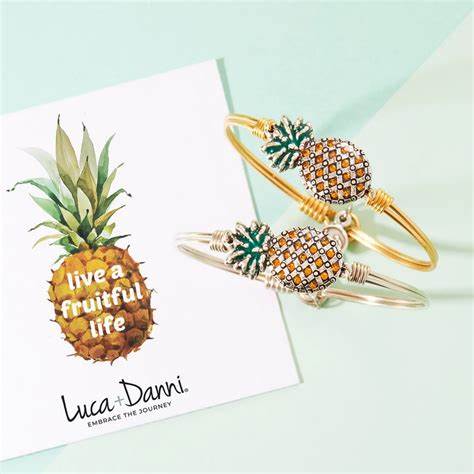 Pineapple Bangle Bracelet - Luca and Danni