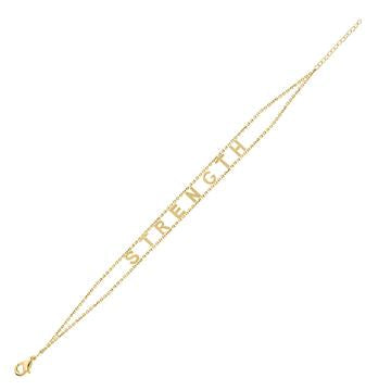 Strength Bracelet Gold Tone