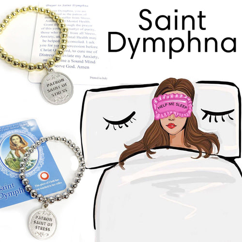 Stress & Anxiety Saint Dymphna Healing Stretch Bracelet - Love Lisa