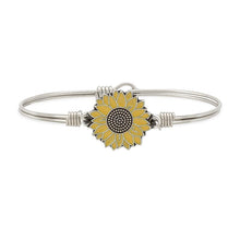 Load image into Gallery viewer, Yellow Sunflower Bangle Bracelet