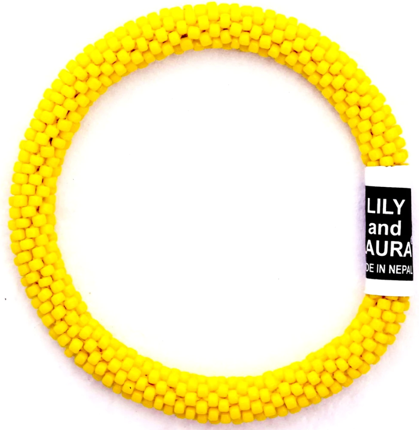 Sunshine Yellow Solid Roll On Bracelet - Lily and Laura