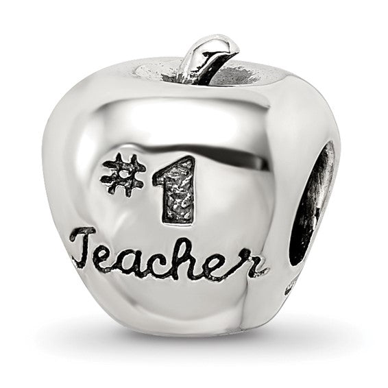 #1 Teacher on Apple Bead- Reflections