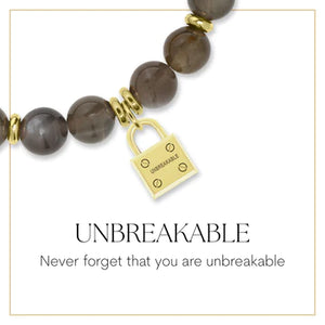 Unbreakable Lock Gold Charm Bracelet- TJazelle