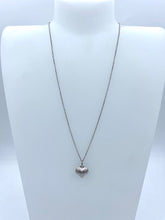 Load image into Gallery viewer, 14k white gold puffed heart necklace