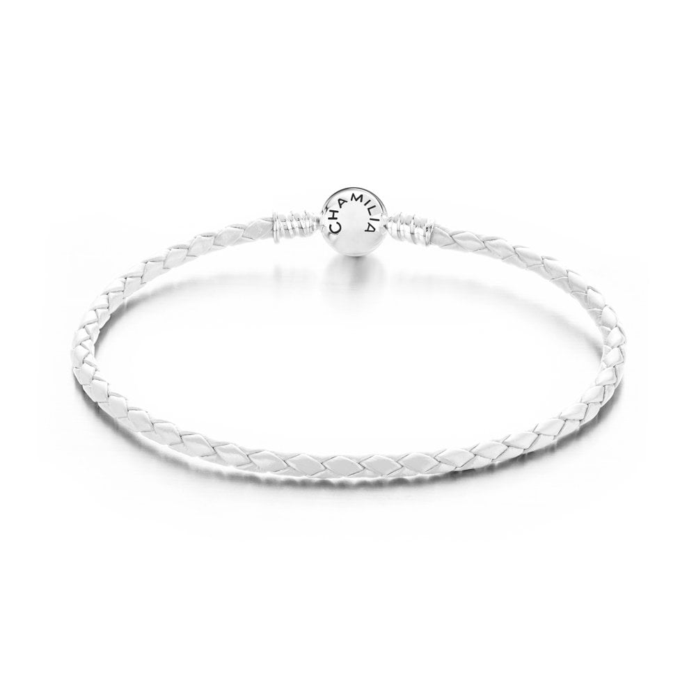 White Leather Bracelet