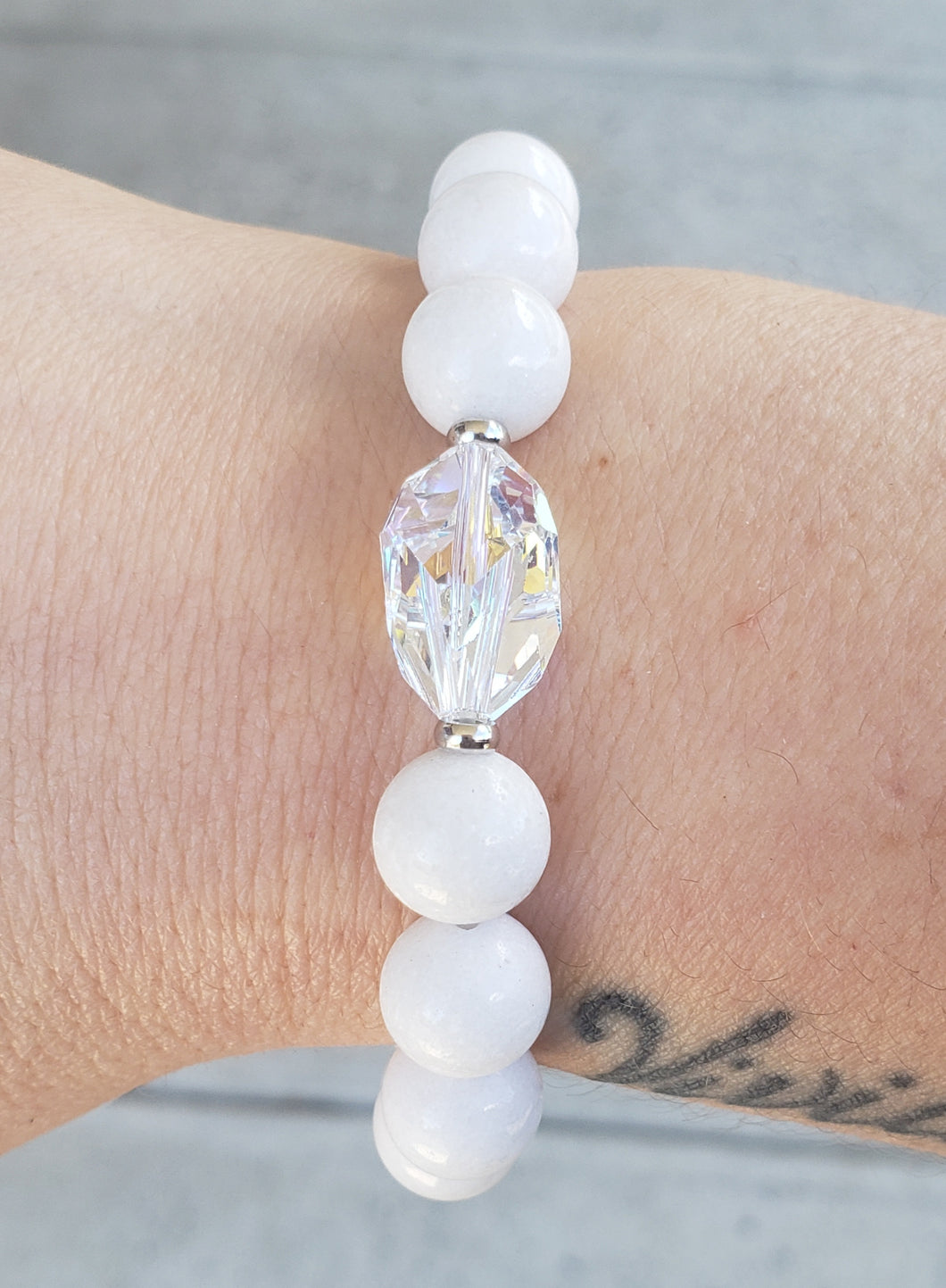 Stash White Mountain Jade Bethaney Swarovski Crystal Bracelet *Limited Edition