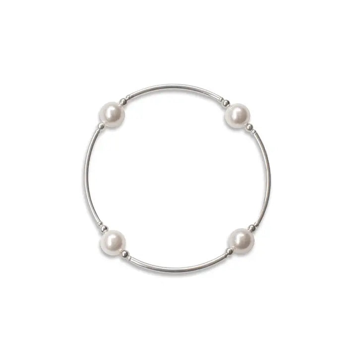 8mm White Pearl Blessing Bracelet