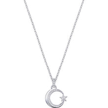 Load image into Gallery viewer, Swarovski Crescent and Star Pendant